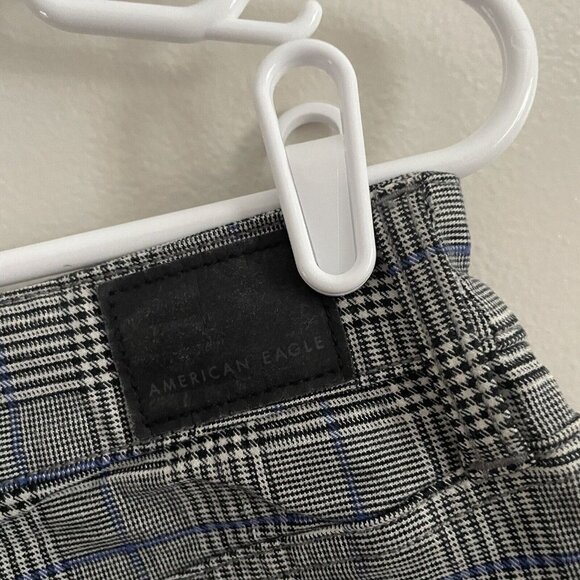 American Eagle Women 4 Gray/Blue Plaid School Girl 5-Pocket Hi-Rise Mini Skirt - Picture 5 of 8